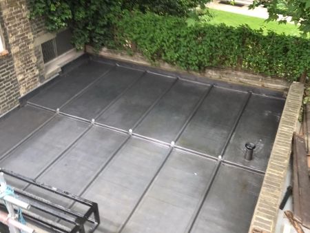 Replacement lead flat roof